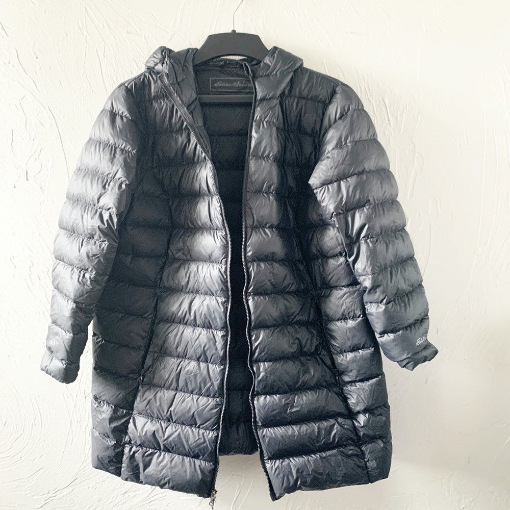 Eddie Bauer Black Down CirrusLite Parka - Picture 4 of 7